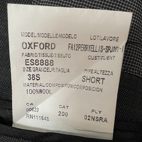 PERRY ELLIS  - MEN's CHARCOAL GREY SUIT - MODERN SLIM FIT (38S, PANTS 32S) - Picture 5 of 10